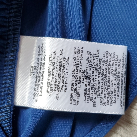 WHBM NWOT Black and Blue Bodysuit - Picture 3 of 9